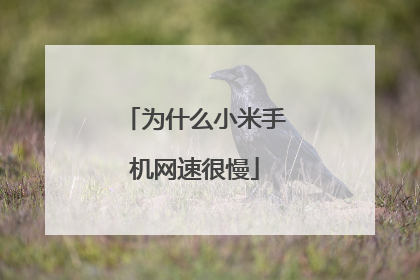 为什么小米手机网速很慢