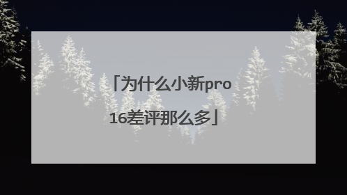 为什么小新pro16差评那么多