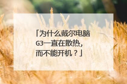 为什么戴尔电脑G3一直在散热,而不能开机?