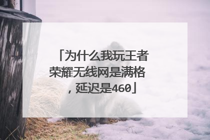 为什么我玩王者荣耀无线网是满格,延迟是460
