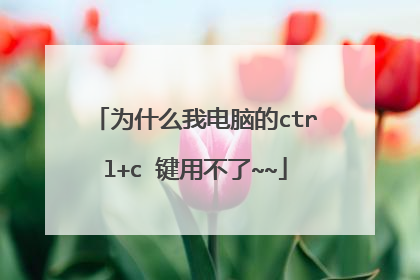 为什么我电脑的ctrl+c 键用不了~~