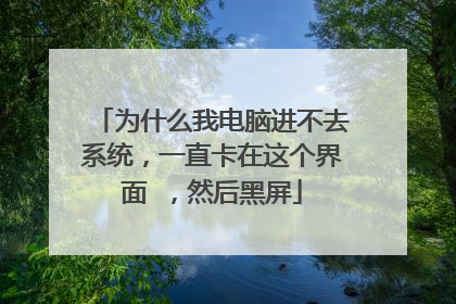 为什么我电脑进不去系统,一直卡在这个界面 ,然后黑屏