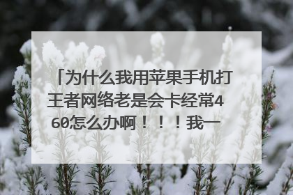 为什么我用苹果手机打王者网络老是会卡经常460怎么办啊!!!我一直用的移动4g