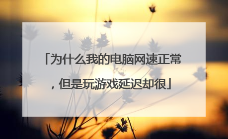 为什么我的电脑网速正常,但是玩游戏延迟却很
