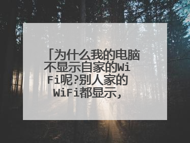 为什么我的电脑不显示自家的WiFi呢?别人家的WiFi都显示,手机搜到...