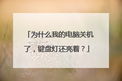 为什么我的电脑关机了,键盘灯还亮着?