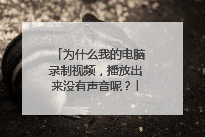 为什么我的电脑录制视频，播放出来没有声音呢？