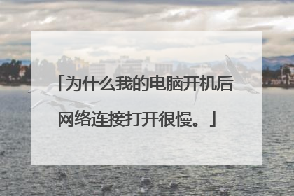 为什么我的电脑开机后网络连接打开很慢。