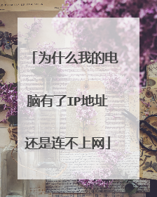 为什么我的电脑有了IP地址还是连不上网