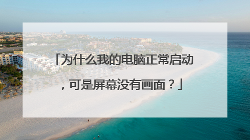 为什么我的电脑正常启动,可是屏幕没有画面?