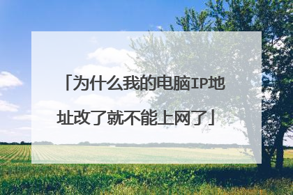 为什么我的电脑IP地址改了就不能上网了