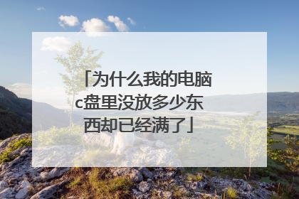 为什么我的电脑c盘里没放多少东西却已经满了