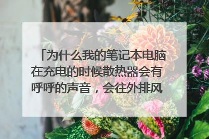 为什么我的笔记本电脑在充电的时候散热器会有呼呼的声音，会往外排风？一拔掉插头没有声音了。是哪里坏了