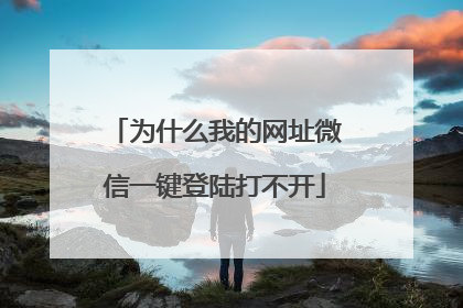 为什么我的网址微信一键登陆打不开