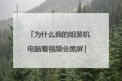 为什么我的组装机电脑看视频会黑屏