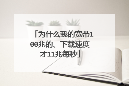 为什么我的宽带100兆的、下载速度才11兆每秒