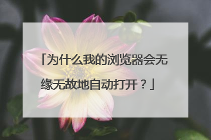 为什么我的浏览器会无缘无故地自动打开?