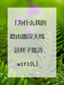 为什么我的路由器没天线 这样子能弄wifi么