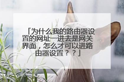 为什么我的路由器设置的网址一进去是网关界面，怎么才可以进路由器设置？？