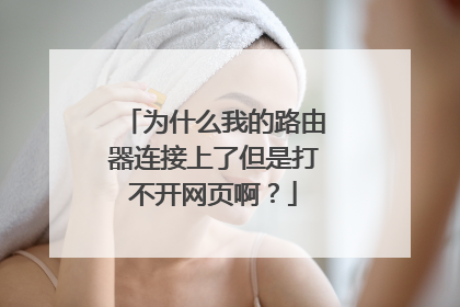 为什么我的路由器连接上了但是打不开网页啊？