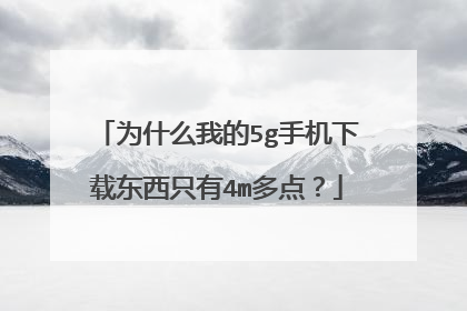 为什么我的5g手机下载东西只有4m多点？