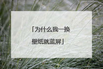 为什么我一换壁纸就蓝屏