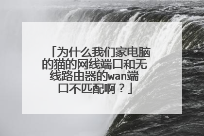 为什么我们家电脑的猫的网线端口和无线路由器的wan端口不匹配啊？