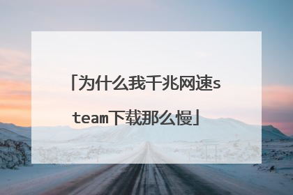 为什么我千兆网速steam下载那么慢
