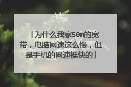 为什么我家50m的宽带,电脑网速这么慢,但是手机的网速挺快的
