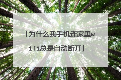 为什么我手机连家里wifi总是自动断开