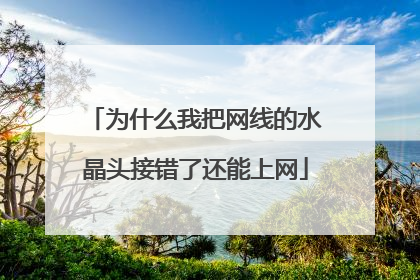 为什么我把网线的水晶头接错了还能上网
