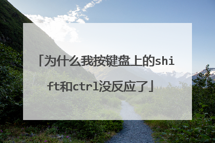 为什么我按键盘上的shift和ctrl没反应了