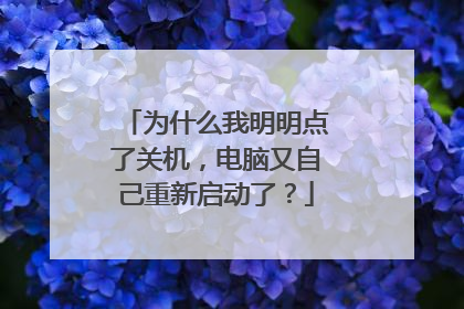 为什么我明明点了关机,电脑又自己重新启动了?