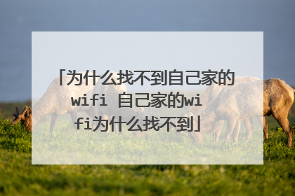 为什么找不到自己家的wifi 自己家的wifi为什么找不到