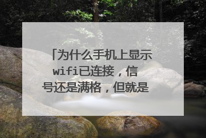 为什么手机上显示wifi已连接，信号还是满格，但就是不能上网？