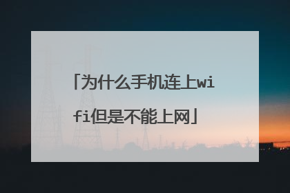 为什么手机连上wifi但是不能上网