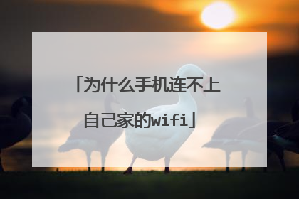 为什么手机连不上自己家的wifi