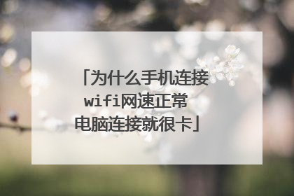 为什么手机连接wifi网速正常电脑连接就很卡