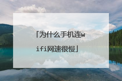 为什么手机连wifi网速很慢