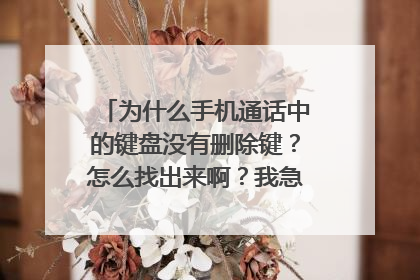 为什么手机通话中的键盘没有删除键?怎么找出来啊?我急着用啊!没有删除键怎么删除数字嘛?