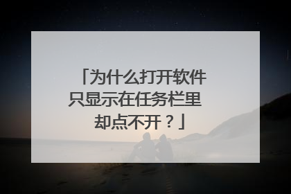 为什么打开软件只显示在任务栏里 却点不开?