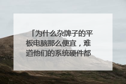 为什么杂牌子的平板电脑那么便宜，难道他们的系统硬件都是山寨的吗