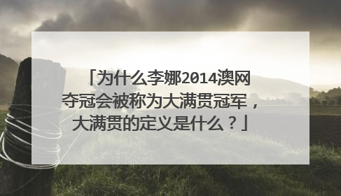 为什么李娜2014澳网夺冠会被称为大满贯冠军,大满贯的定义是什么?