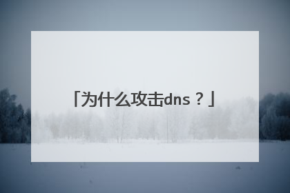 为什么攻击dns？