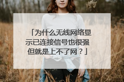 为什么无线网络显示已连接信号也很强但就是上不了网?