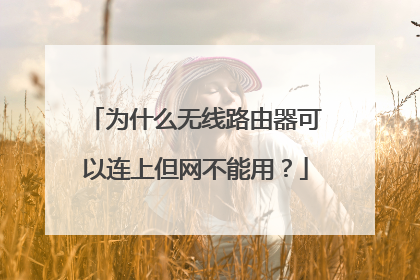 为什么无线路由器可以连上但网不能用?