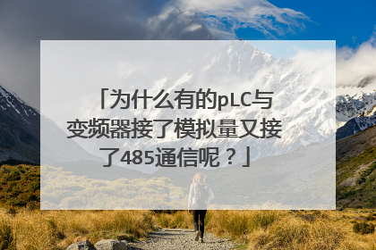 为什么有的pLC与变频器接了模拟量又接了485通信呢？