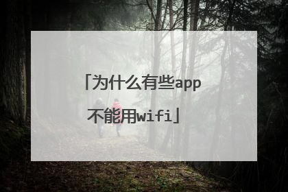 为什么有些app不能用wifi