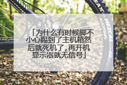 为什么有时候脚不小心踢到了主机箱然后就死机了,再开机显示器就无信号