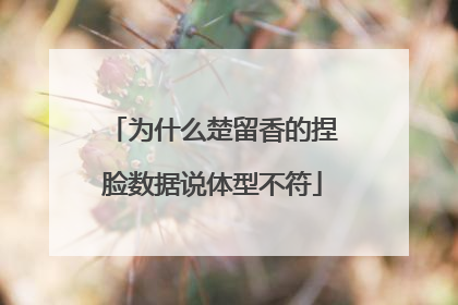 为什么楚留香的捏脸数据说体型不符